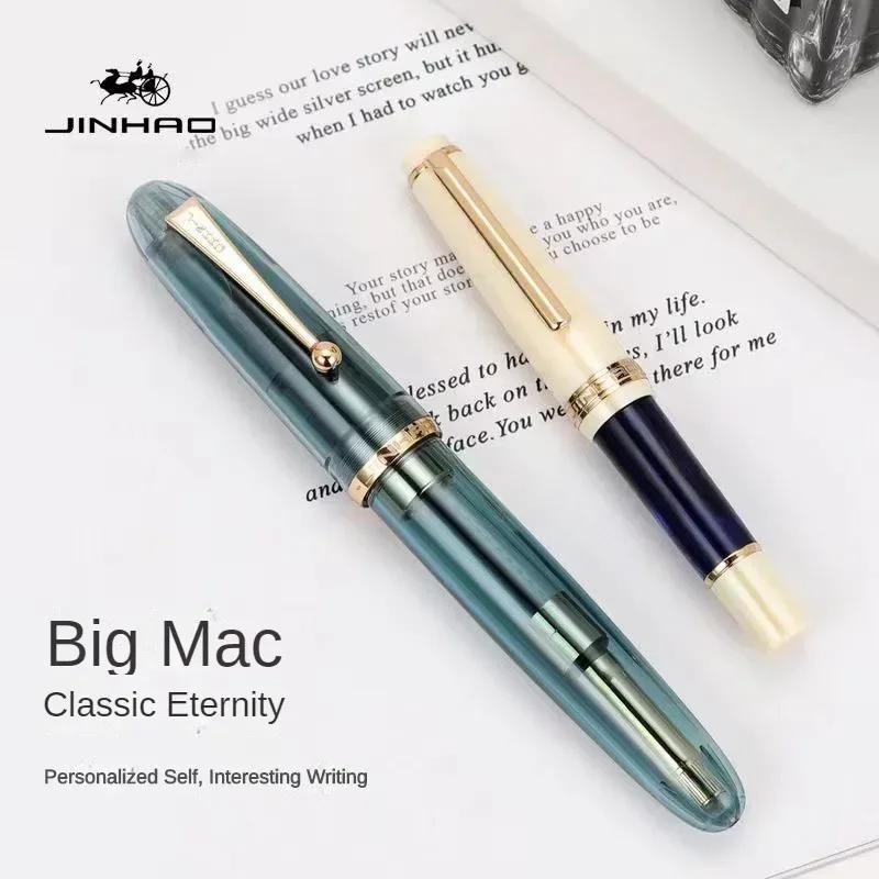 JinHao 9019 Роскошная перьевая ручка Роскошная Элегантная Акриловая Прозрачная Вращающаяся ручка F M Канцелярские товары Офисные Школьные принадлежности Пишущая ручка