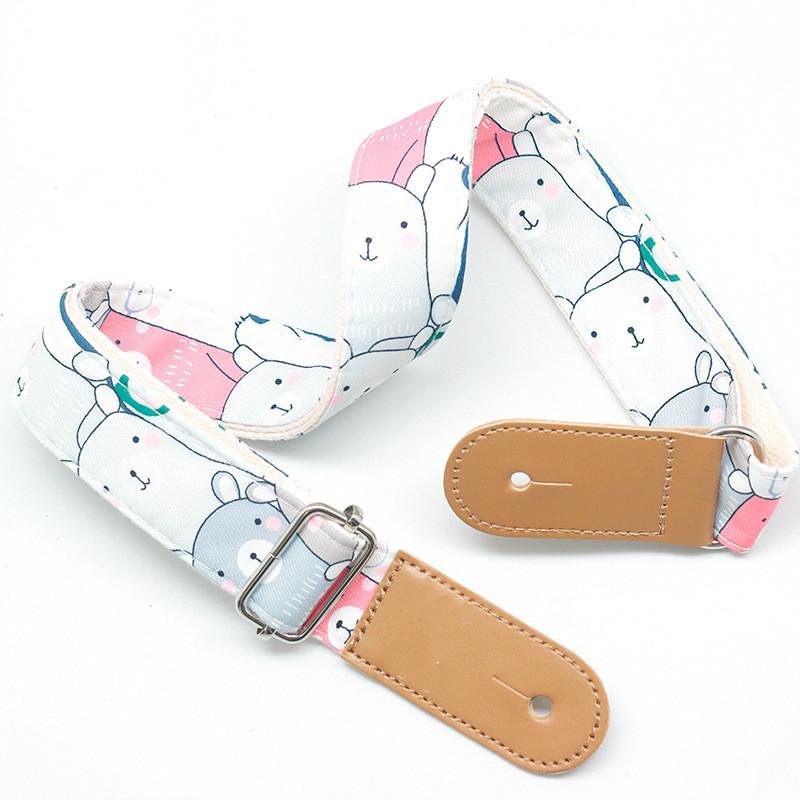 Регулируемый кожаный и тканевый гитарный ремень в этническом стиле с различными узорами для акустических и бас-гитар