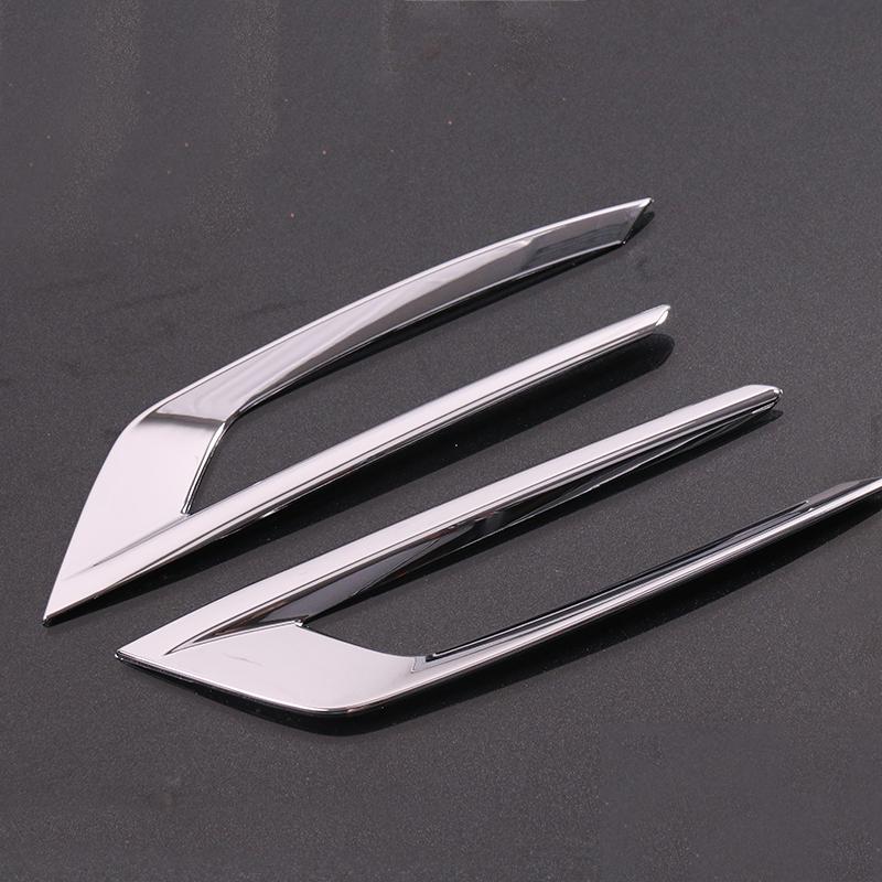 Car Exterior Accessories 2pcs ABS Chrome Front Fog Light Lamp Cover Trim Decoration Fit For Volvo XC60 2018