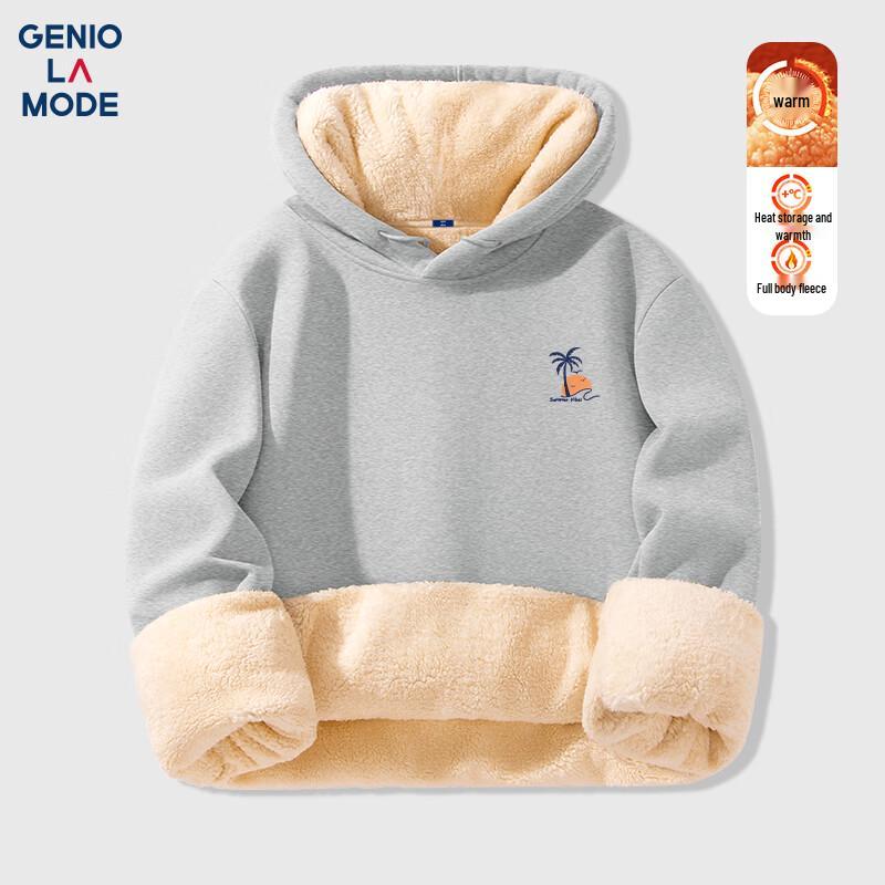 GENIOLAMODE Men's Heavyweight Sherpa Fleece Lined Hoodie