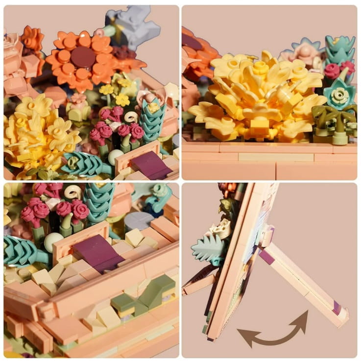 Flowers in a frame blocks 882 pieces
