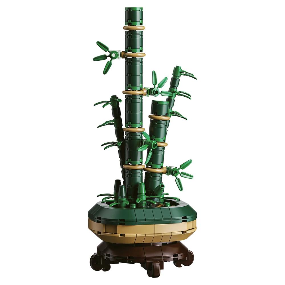 Букет цветов Слива Хризантема Бамбук Модель комнатного растения Домашний дисплей Строительные блоки Кирпичики Кирпичики Детские игрушки