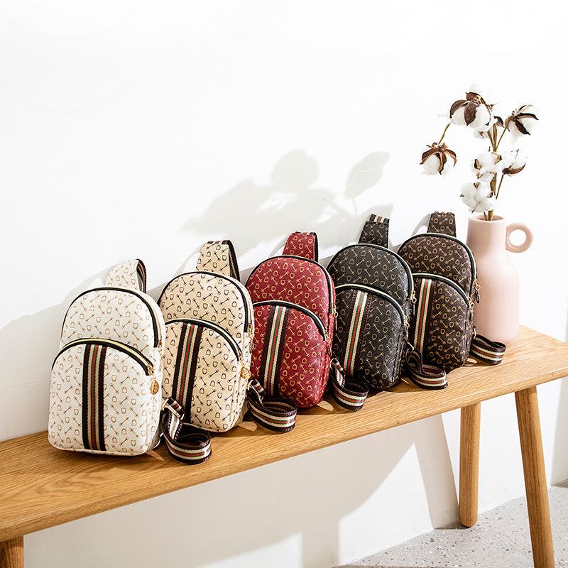 Нагрудная сумка с принтом Женская сумка для мобильного телефона Женская сумка-пояс Street Trend