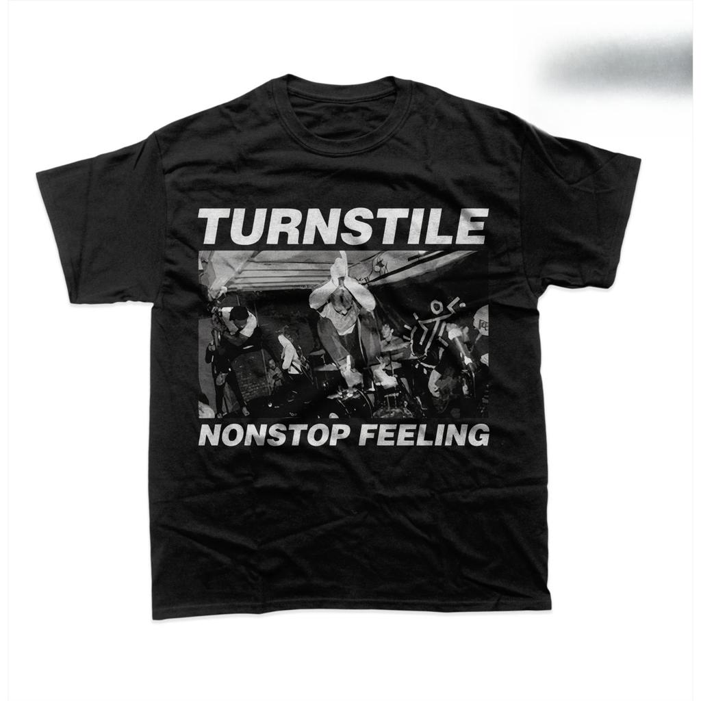 Turnstile Unisex TShirt Nonstop Feeling TShirt Band Merchandise Pure Cotton AllSeason Casual LooseFitting Streetwear Shirt