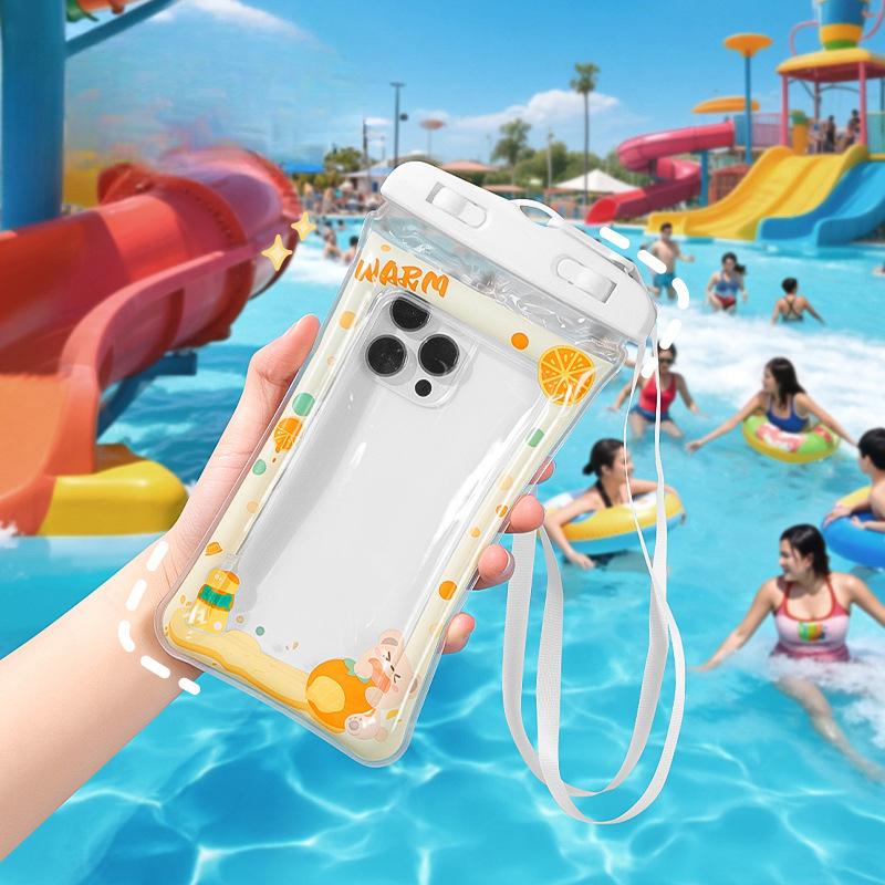 Водонепроницаемая сумка с сенсорным экраном для плавания и рафтинга, водонепроницаемый герметичный чехол для телефона с низкой шейной подушкой безопасности