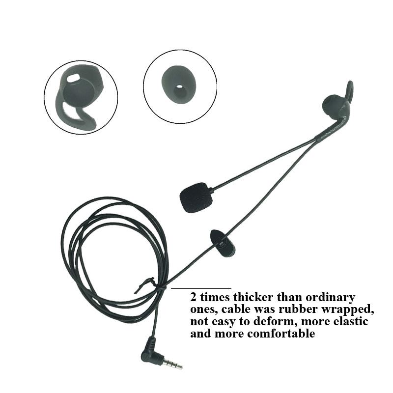 Neutral Football Referee Bluetooth Headset with In-Ear Walkie Talkie and 3.5mm Interface