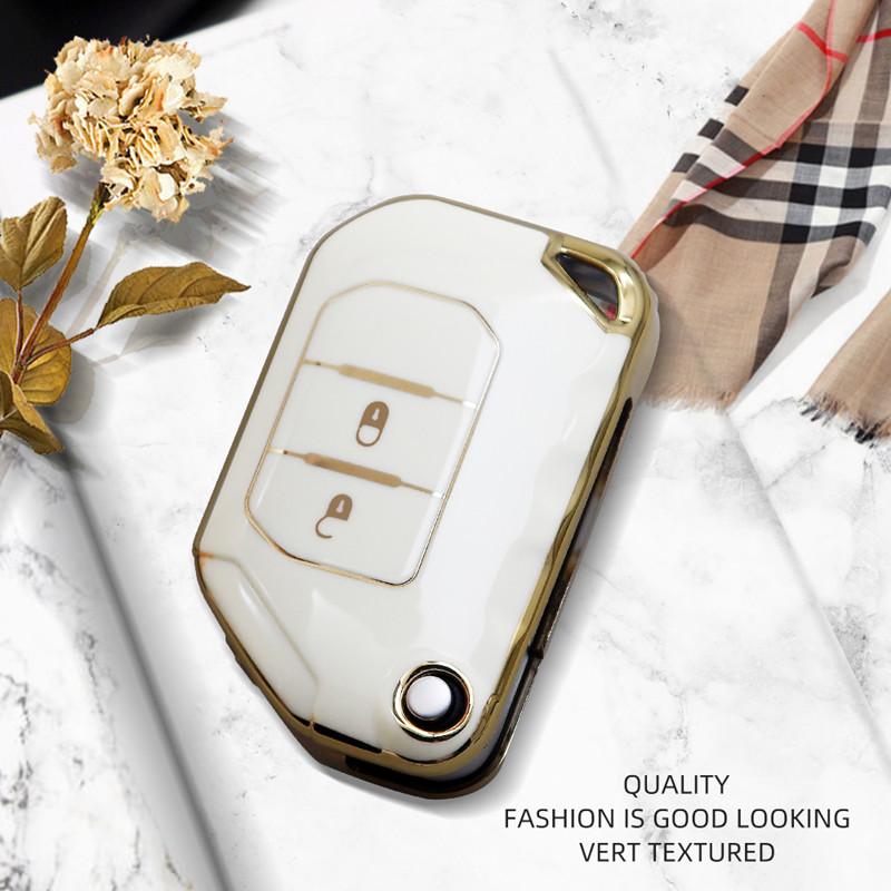 Роскошный чехол для дистанционного ключа с золотым краем, защитный чехол для Jeep Gladiator JT Wrangler JL 18-21, брелок для автомобиля