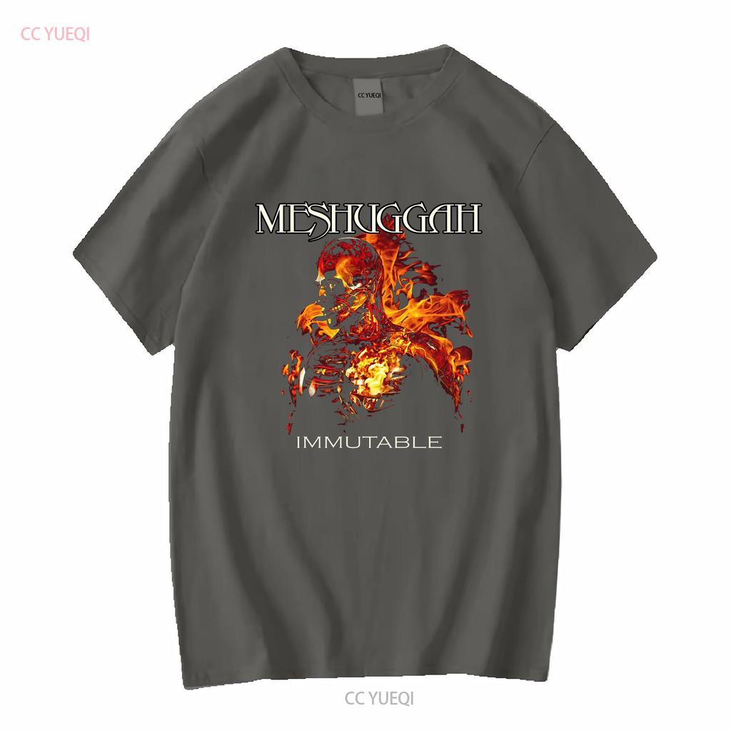 НОВЫЙ Meshuggah Immutable Head Черный Все размеры S 5XL Футболка винтажная Стиранная Дышащая мужская с принтом Удобная Повседневная Немного