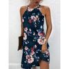 Women's Summer Loose Round Neck Pullover Sleeveless Printed Casual Dresses