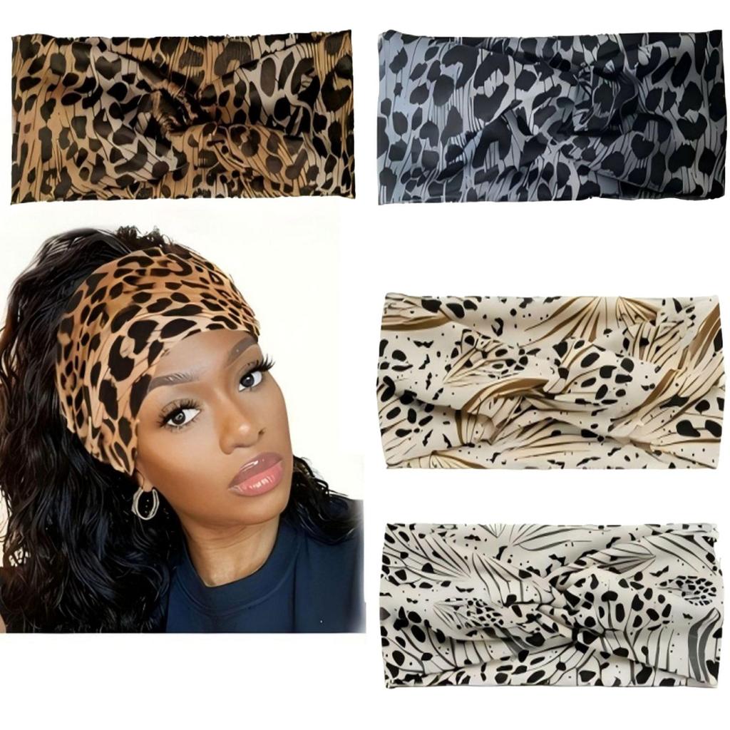 Богемная повязка на голову для йоги - Широкая, впитывающая пот бандана