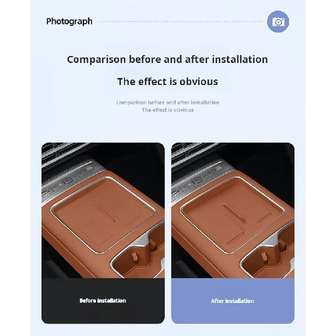 For BYD Leopard Titanium 7 2025 2026 Car Styling Wireless Charging Silicone Mat Anti-Slip Dustproof Interior Durable Accessories
