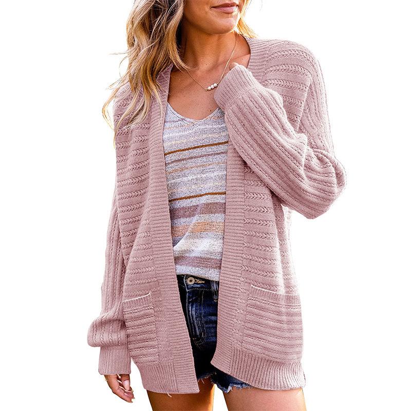 Lantern Sleeve Sweater Women's Cardigan New Hollow Knitted Coat