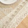 Скатерть в американском ретро-стиле Премиальная Прямоугольная Кисточка Настольная салфетка Ткань для фотофона Вязаная Ажурная Атмосфера Пылезащитная Декоративная Ткань