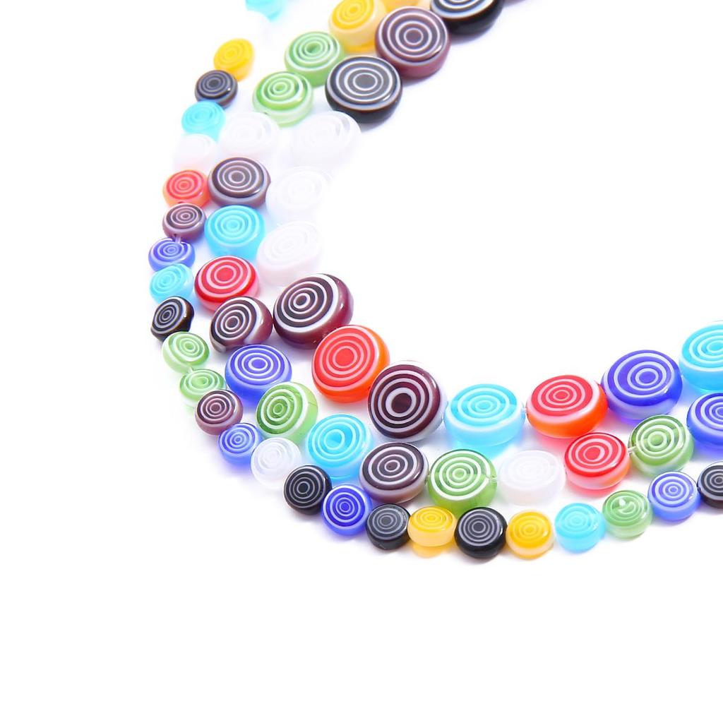 6/8/10/12 мм разноцветные зимние бусины со звездами, свободные глазурованные стеклянные бусины лэмпворк для изготовления ювелирных изделий