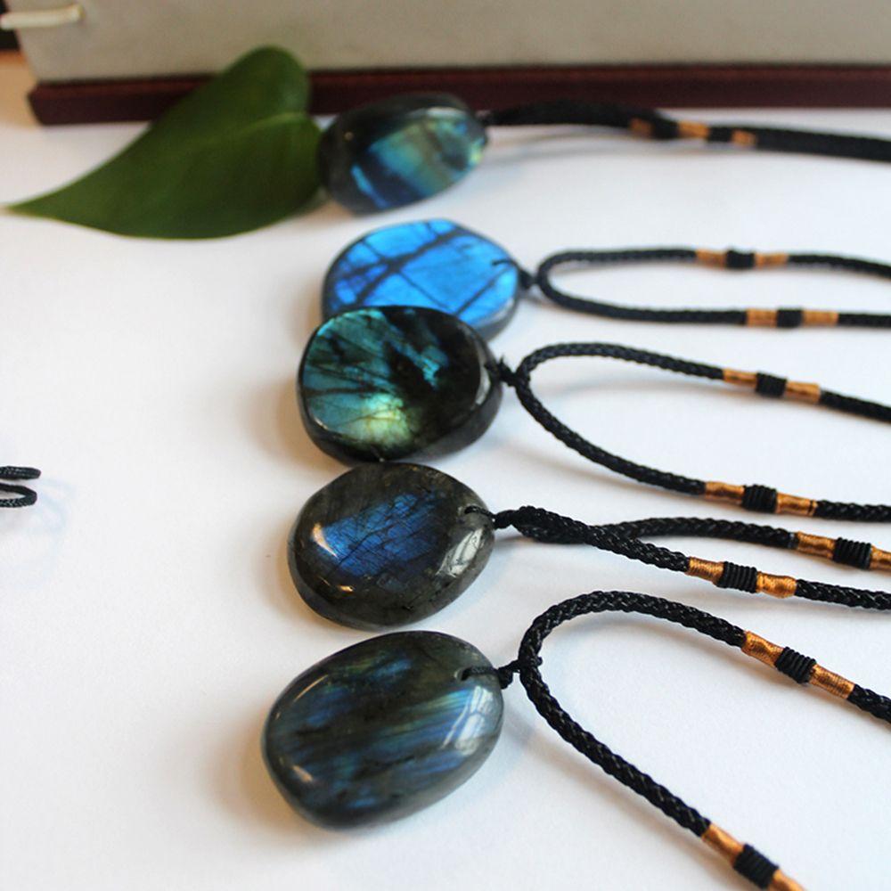Gemstone Delicate Natural Healing Stone Energy Labradorite Pendant Moonstone