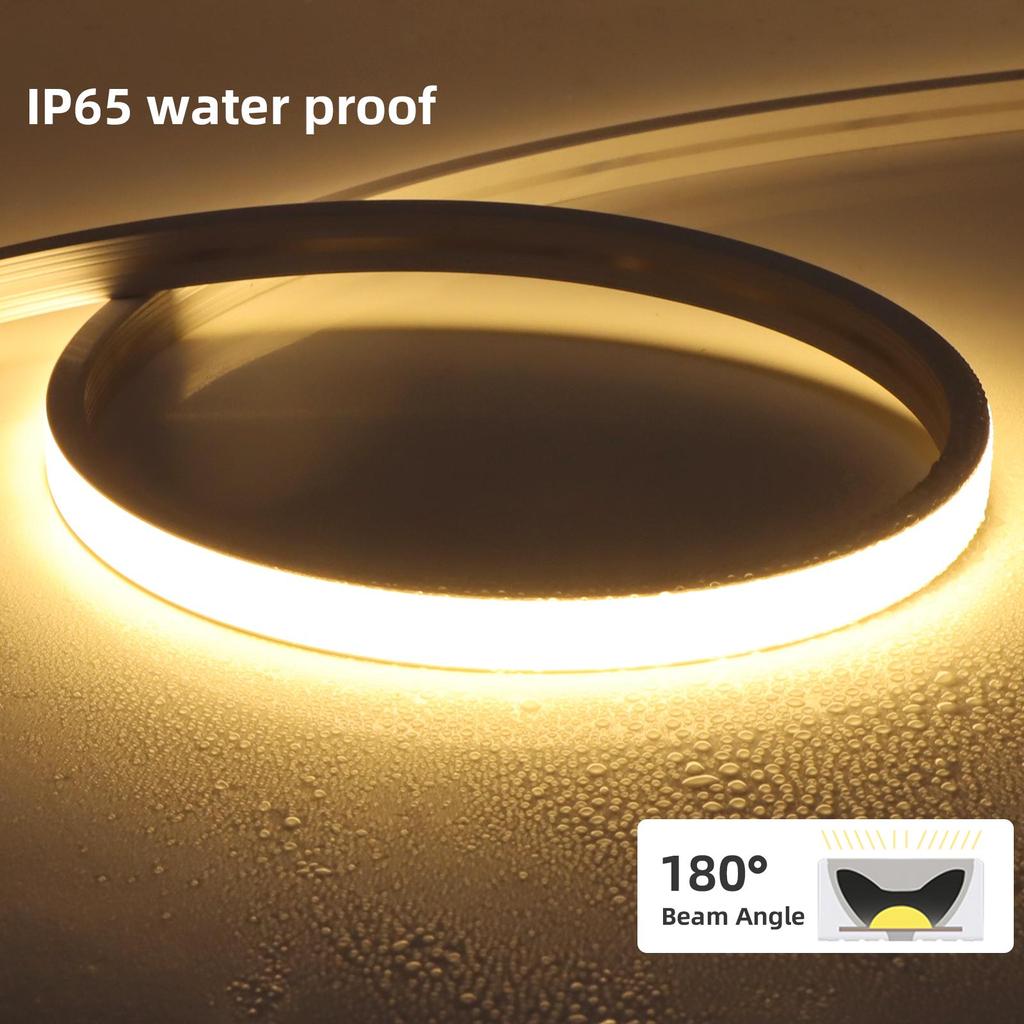 DC24V неоновый свет знак COB светодиодная лента с регулируемой яркостью сенсорный датчик 320LED силикагель веревка лампа трубка гибкий настенный светильник для домашнего декора