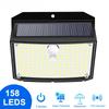 Solar Outdoor Motion Sensor Wall Light 158 LED Waterproof 3 Modes Security Lamp Solar Powered Light for Garden Garage Fence