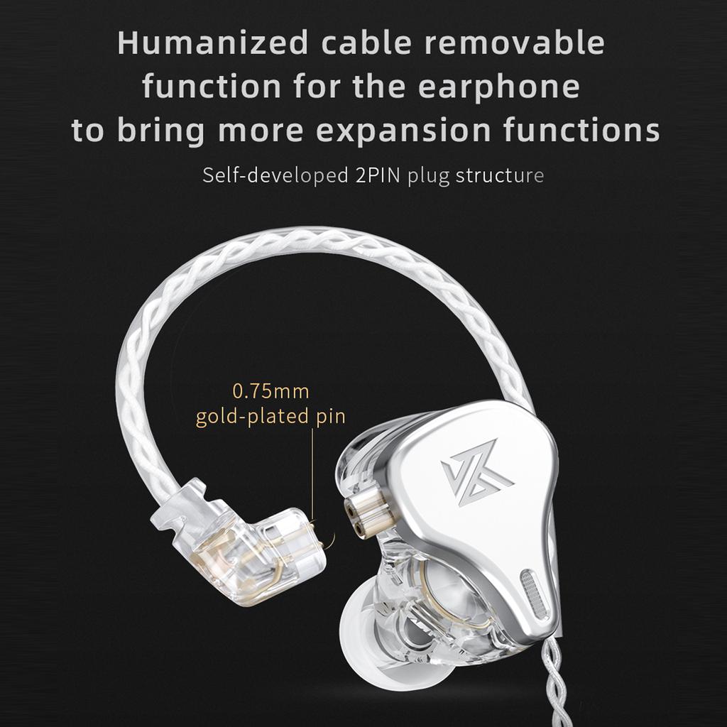 KZ DQ6 3,5 мм проводные наушники-вкладыши 3DD динамические Hi-Fi музыкальные наушники спортивная гарнитура 2-контактный съемный