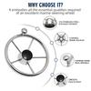 Stainless steel 5 Spoke Destroyer Steering Wheel or with Knob Mirror Polished Steering Wheel For Marine Yacht Boat Accessories