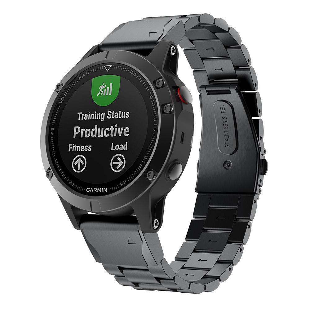 Stainless Steel Link Chain Watch Band Replacement for Garmin Fenix 5