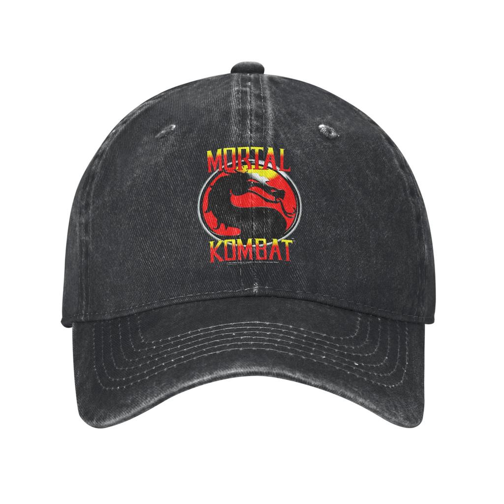 Ultimate Mortal Kombat Baseball Caps Vintage Distressed Denim Snapback Cap Unisex Style Outdoor Travel Adjustable Fit Caps Hat