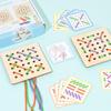 Children's Educational Threading Board: Shoelace-Tying, Logical Thinking & Concentration Game for Kindergarten.