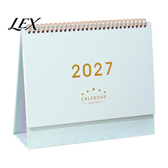 Monthly Organizer for Desk 2027 Calendar, Standing Flip Desktop Minimalist Gold Foil Cover Academic Year Calendar Planner, Thick Paper Note