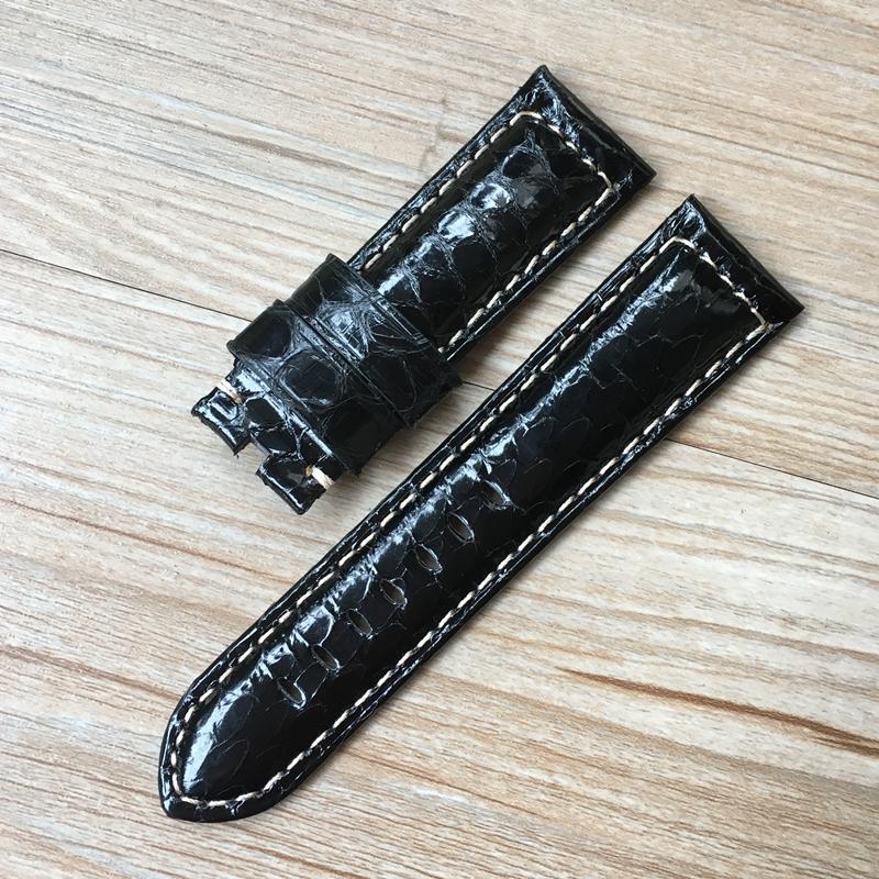 Модный кожаный ремешок для часов ручной работы 22 мм 24 мм, зеленый, белый, черный, синий, из змеиной кожи для PAM Zenith Amry, военный ремешок для часов, браслет