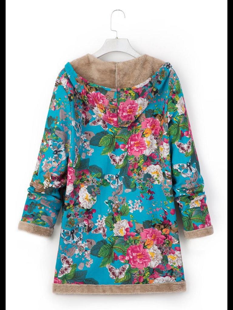 Зимняя женская толстовка с капюшоном и принтом 2023 года с теплой плюшевой подкладкой