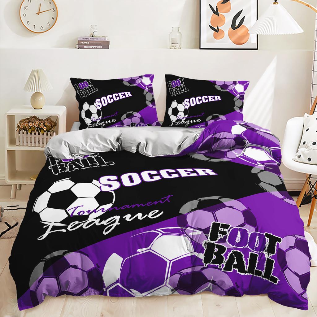 Quilt Cover Three-Piece Kit Football Sports Digital Printing Bedding