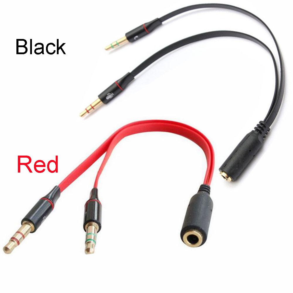 Professional Universal Earphone Microphone Splitter Audio Cable Headphone Earphone Adapter Cord