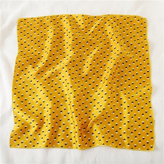 2021 Small Size Women Scarf Fashion Print Silk Scarves Square Neck Office Satin Handkerchief Bandana Foulard