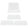 4pcs Flap Lid Transparent Plastic Box Transparent Multipurpose Storage Box  Office Supplies