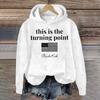 Ladies Fashion Casual Long Sleeve Printed Round Neck Hoodie Pullover Top