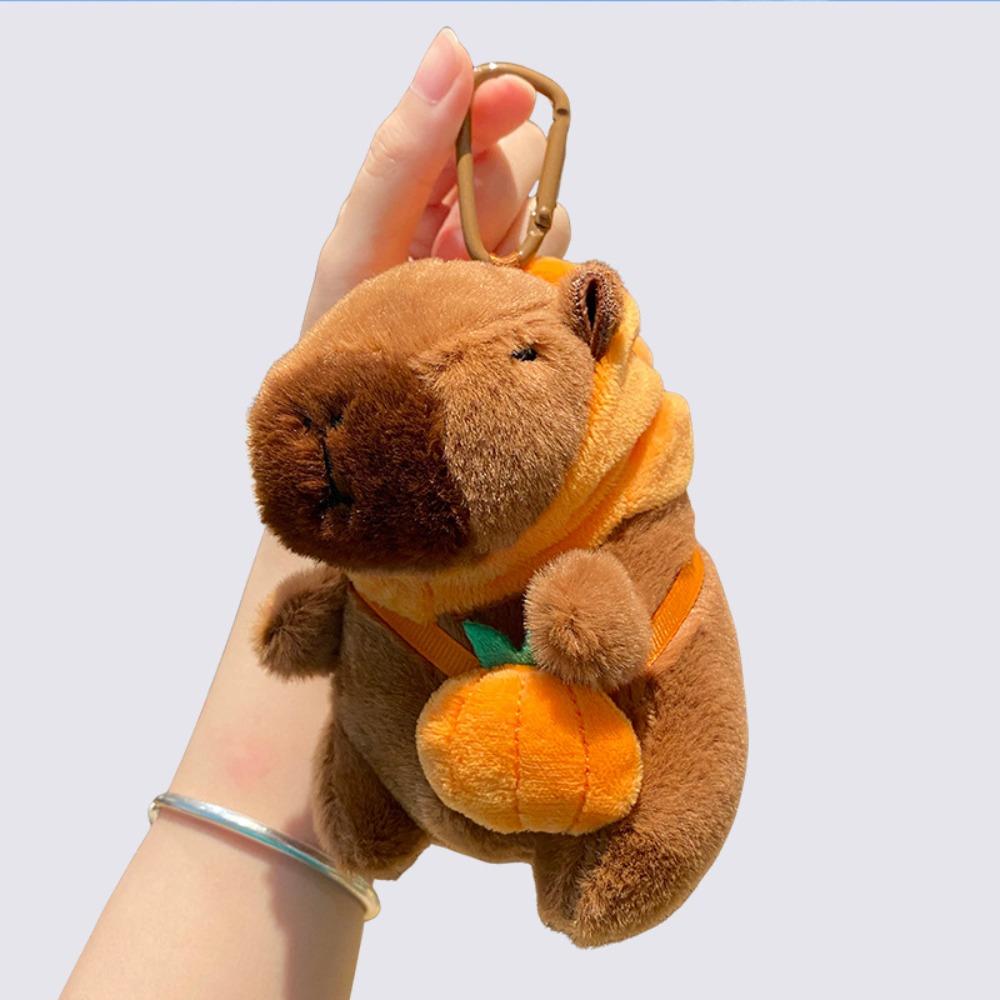 Брелок для ключей Capybara Cross Dressing, плюшевая подвеска в виде животного в виде мультяшной куклы, брелок для сумки, подвеска