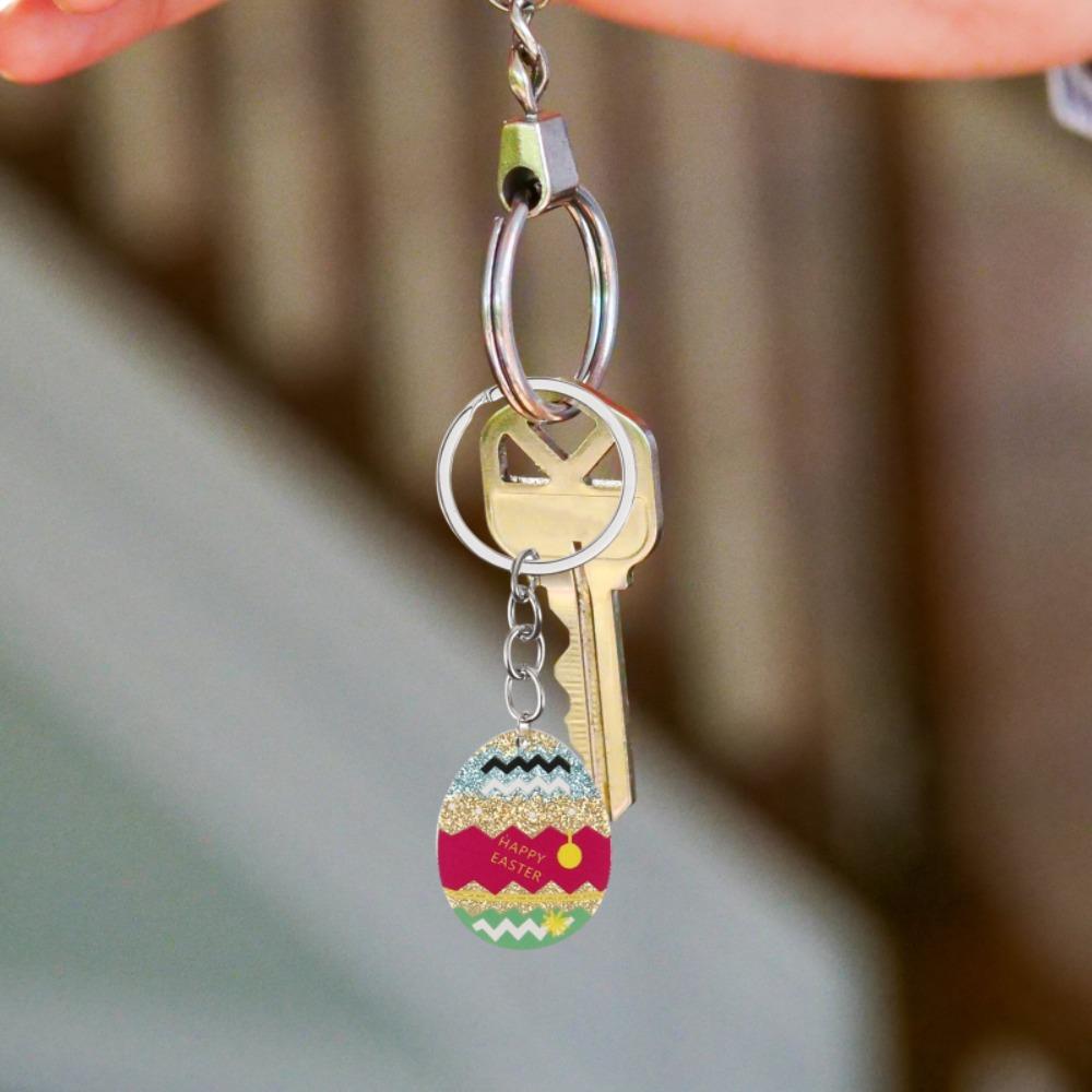 Брелок в виде пасхального яйца в виде кролика, разноцветные яйца, брелок в виде пасхального кролика, брелок в виде пасхального яйца, брелок для автомобиля