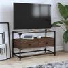 VidaXL TV Cabinet with Glass Top Brown Oak Engineered Wood, TV Stand, Media Cabinet, Hi-Fi Cabinet, TV Unit, 846063