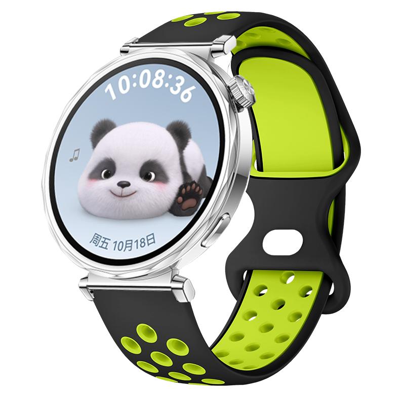Двухцветный ремешок для Huawei Watch GT5pro 42 мм Дышащий ремешок с круглыми отверстиями Подходит для умных часов Huawei Watch GT5 GT4 41 мм Correa