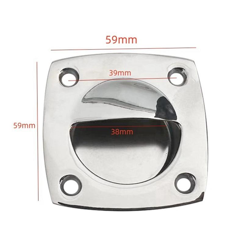 1 PCS Marine Flush Pull Sliding Door Handle Silver Stainless Steel For Motorboat Marine RV Cabin Accesories