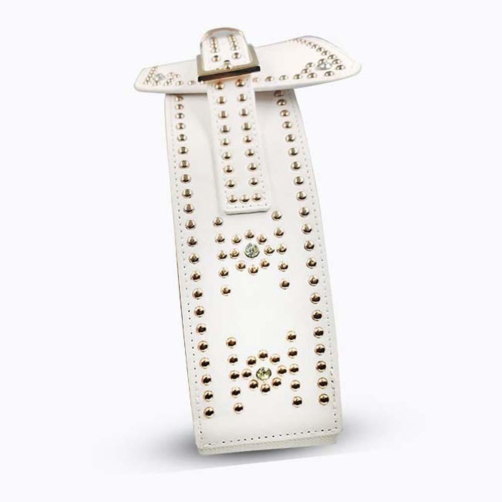 Personalized Design Rivet Wide Waistbands Adjustable Irregular Leather Belt  Skirt Accessories