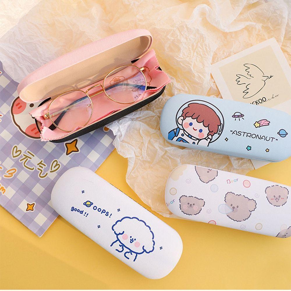 Leather Women Cartoon Eyewear Bag Spectacle Case Glasses Box Reading Glasses Case Eyeglass Hard Box