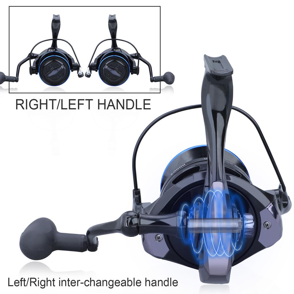 Спиннинговая рыболовная катушка серии 8000-10000, ультраплавная, алюминиевый корпус, максимальная нагрузка 10 кг, для фидерной и карповой рыбалки, катушка для рыбалки Песка