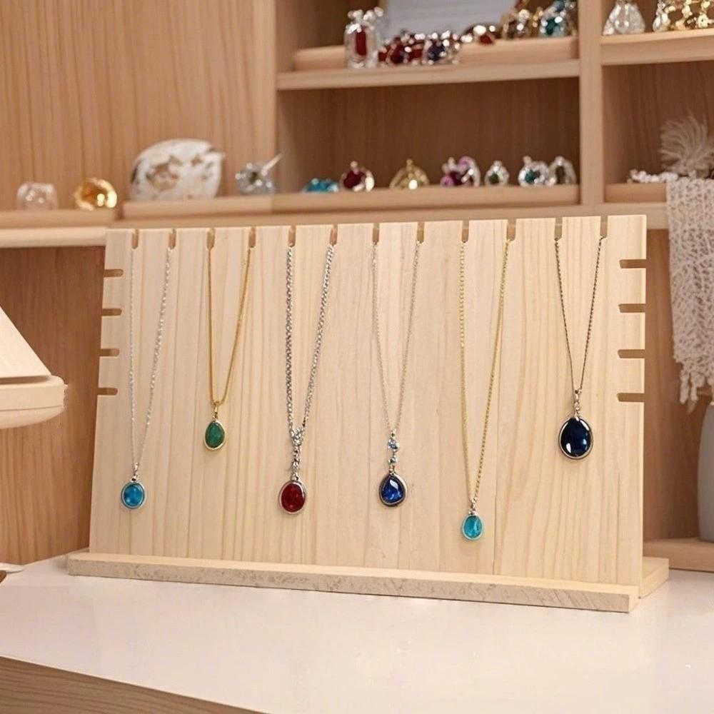 Wood Jewelry Necklace Display Stand Hanging Necklace Jewelry Holder  Gift