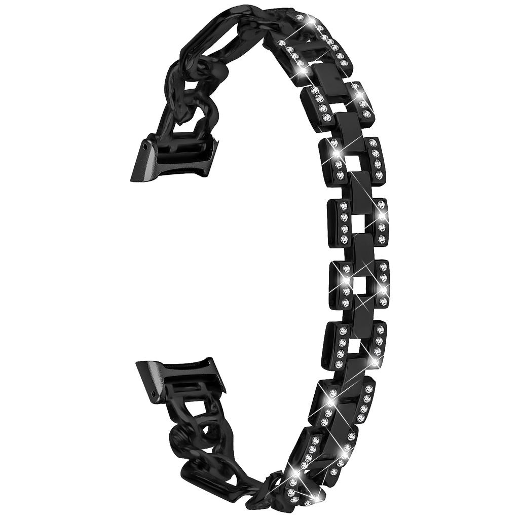 Для Fitbit Luxe Ремешок для часов с украшением из стразов Металлический ремешок из цинкового сплава