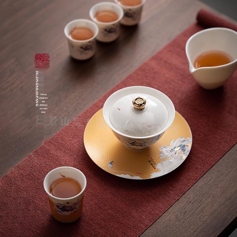 Chaxun Dehua Mutton Fat Jade White Porcelain Gaiwan