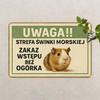Забавная металлическая табличка-предупреждение для морской свинки x дюймов Милое изображение питомца с надписью «Огурцы запрещены» Идеально для зоны питомца