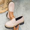 2025 New Spring and Autumn Loafers Large Size Casual Polished British Style Women's Shoes Thick Heel Thick Sole Foreign Trade Retro