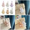 Cute Plush Rabbit Keychain With Pearl Bowknot For Girls And Women Soft Fluffy Charm Keyrings Pendant Accessory