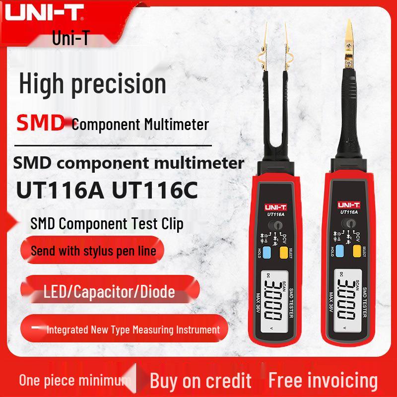 UNI-T UT116A/UT116C SMD Тестовый зажим Мультиметр для резисторов, конденсаторов и диодов