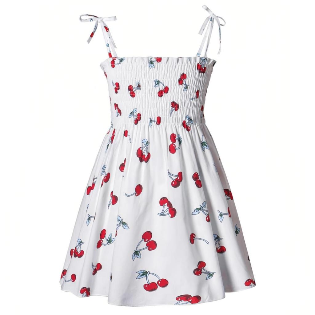 Летнее детское платье, модное тонкое платье-комбинация для девочек, детское платье с цветочным принтом